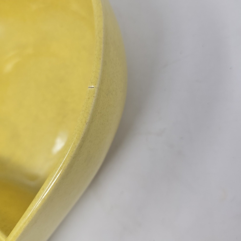 Vintage Pfaltzgraft Pottery Pear Chip Dip Bowl  Divided Speckled Yellow MCM - Picture 9 of 11